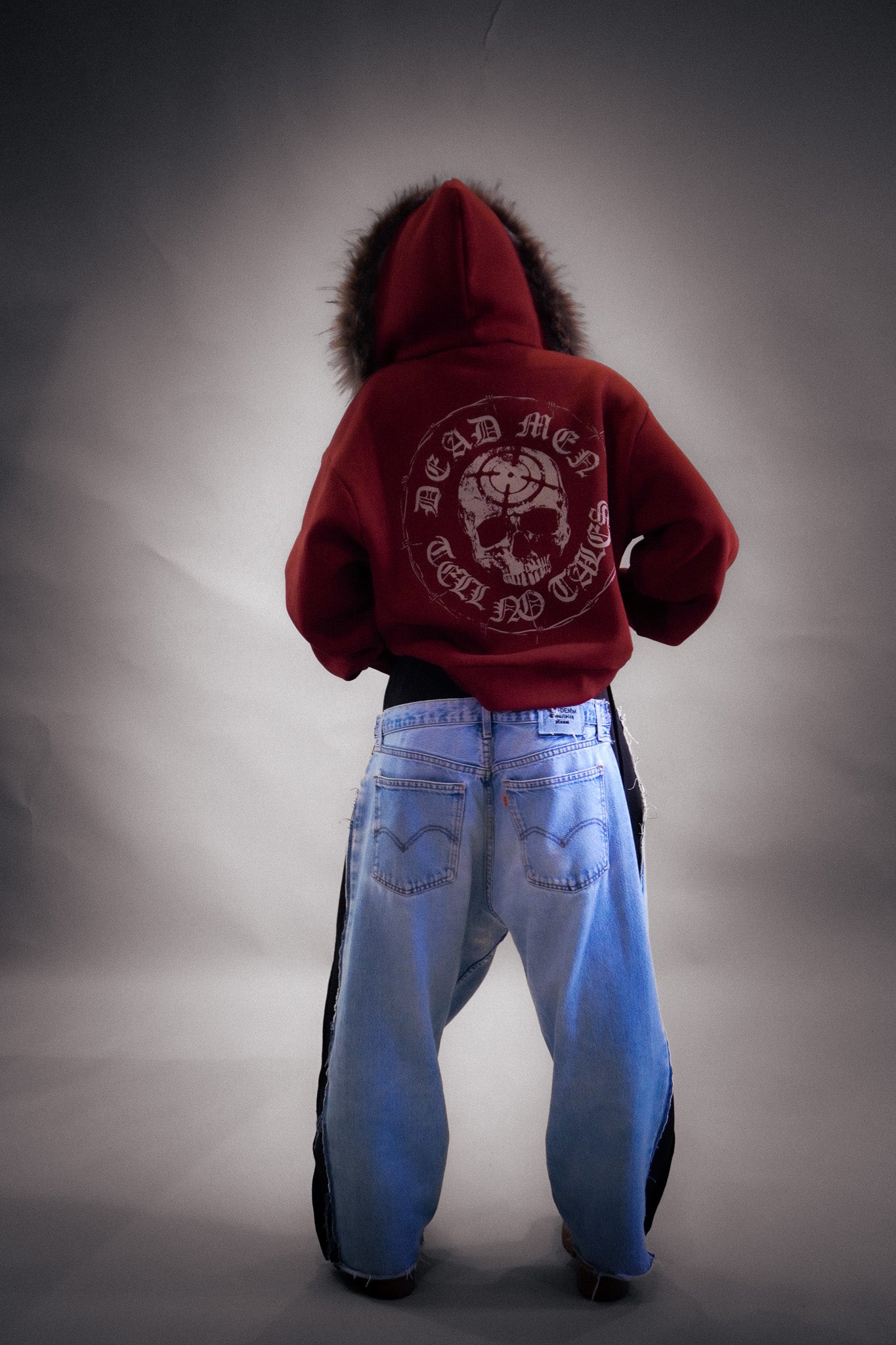POLAR ZIP HOODIE BORDEAUX (Cropped)
