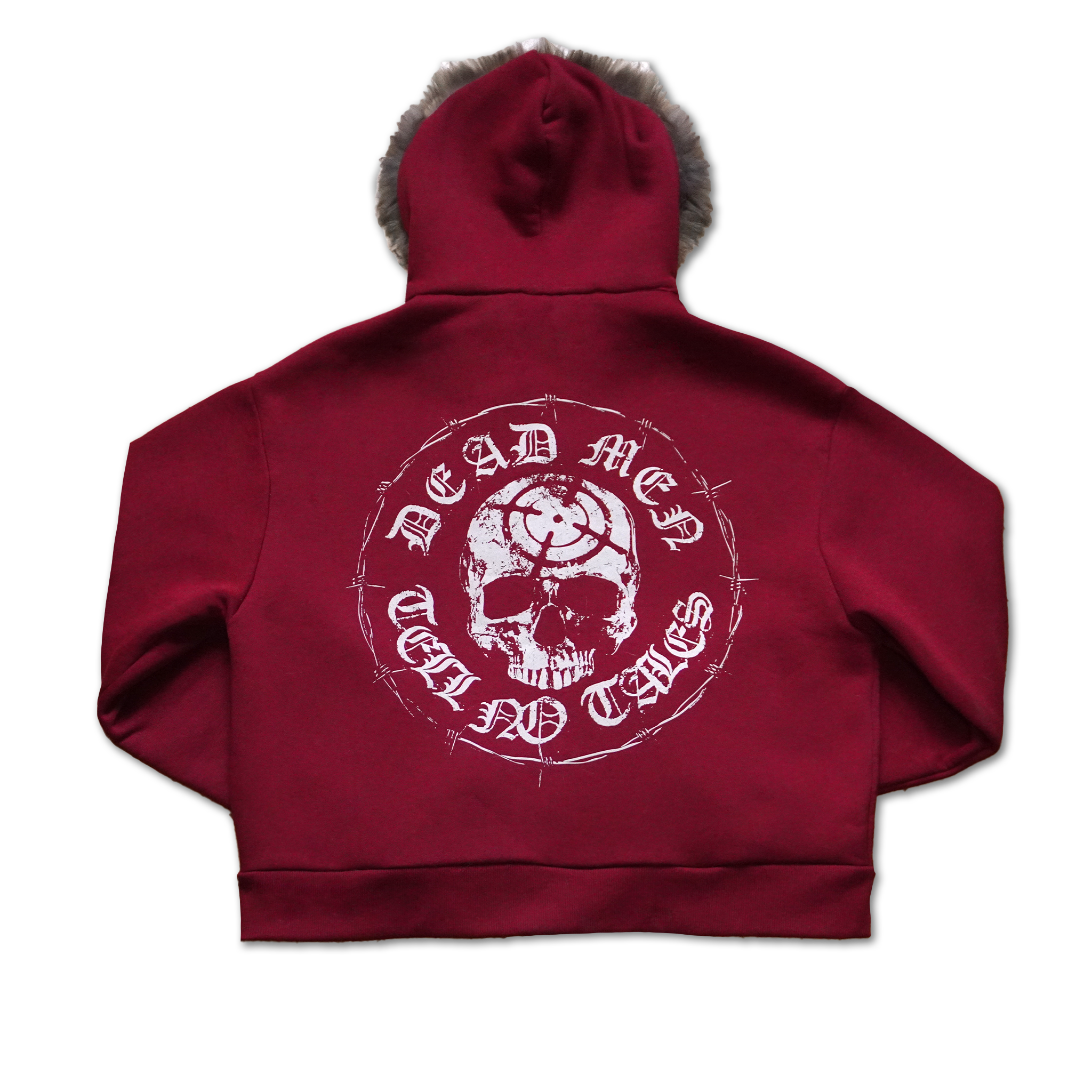 POLAR ZIP HOODIE BORDEAUX (Cropped)