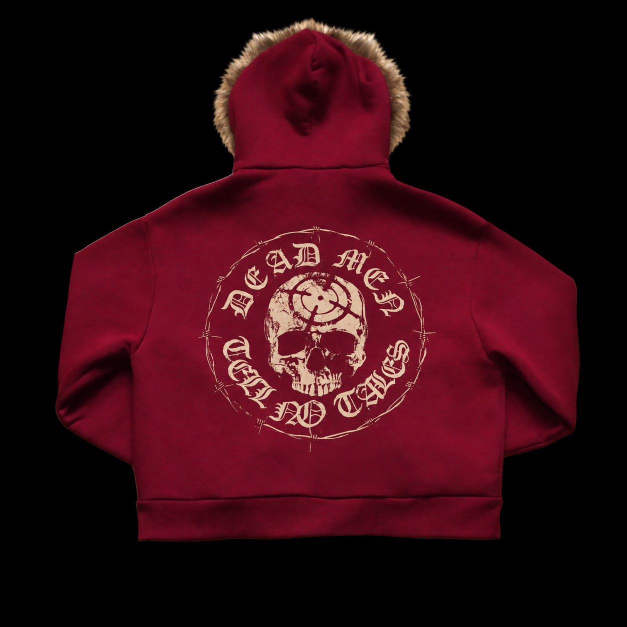 POLAR ZIP HOODIE BORDEAUX (Cropped)
