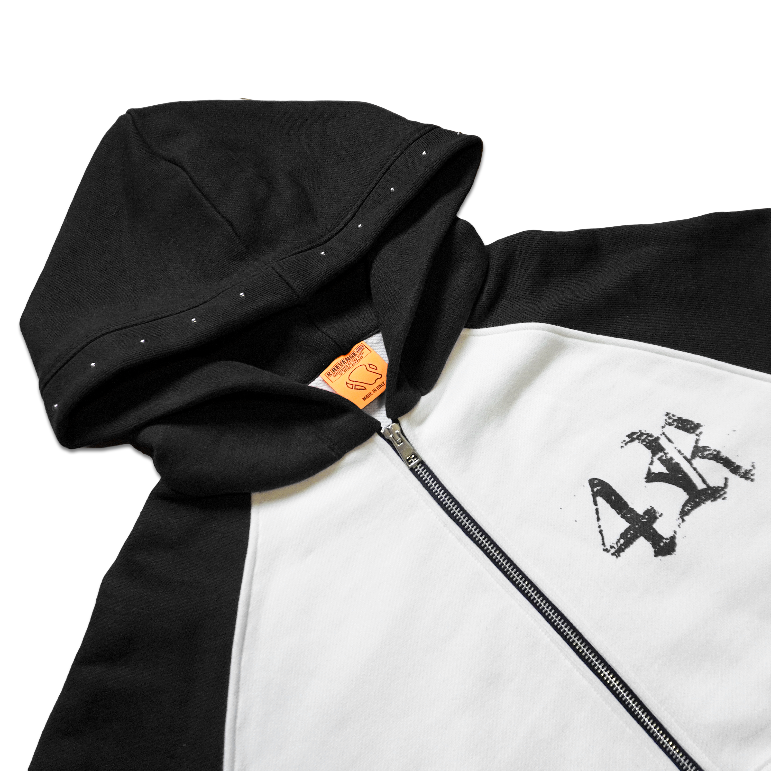 YAKUZA ZIP HOODIE Black/White