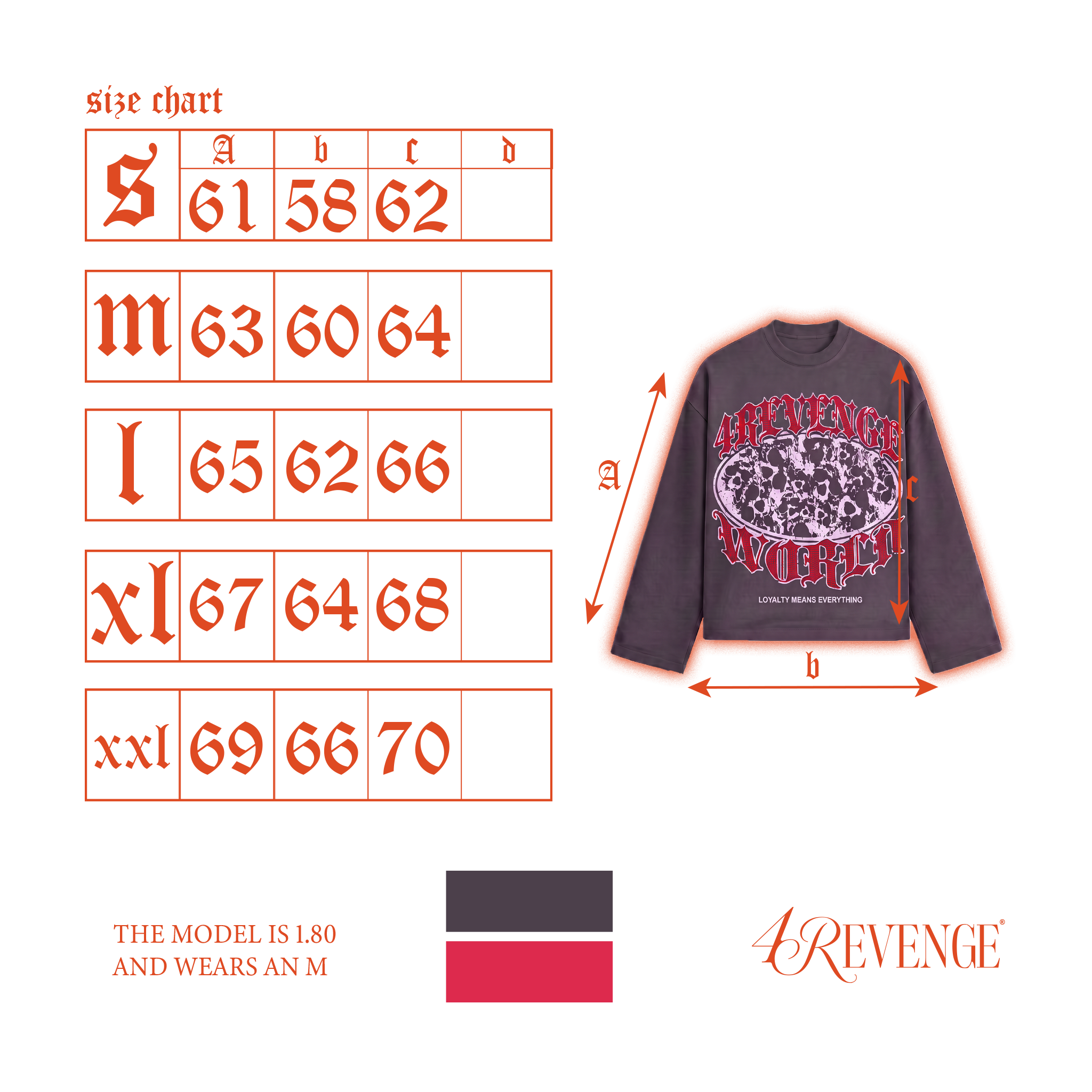 4REVENGE WORLD LONGSLEEVE RHINESTONE DIGITAL PRINT