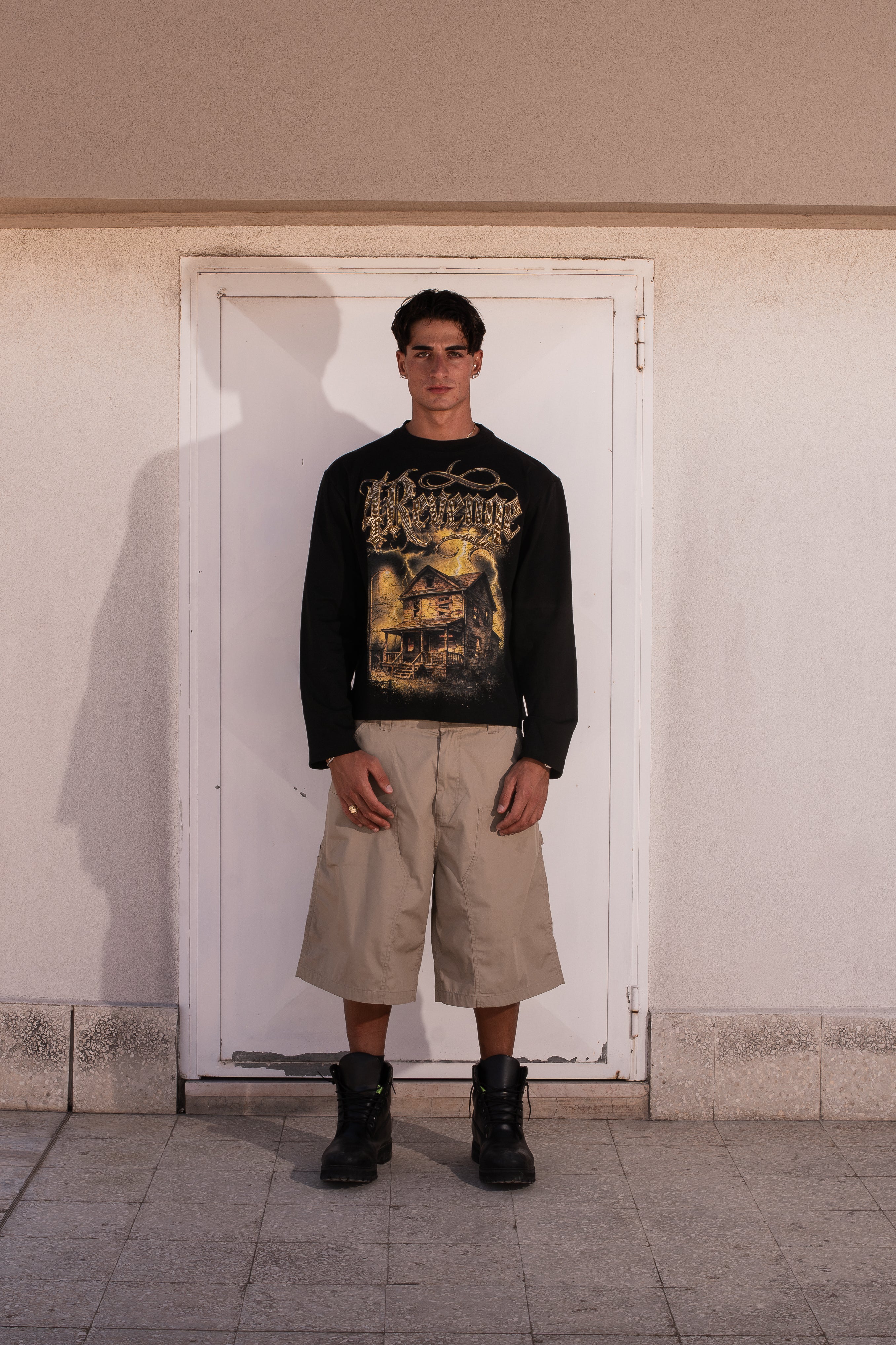 TRAP HOUSE LONGSLEEVE Rhinestone Digital Print