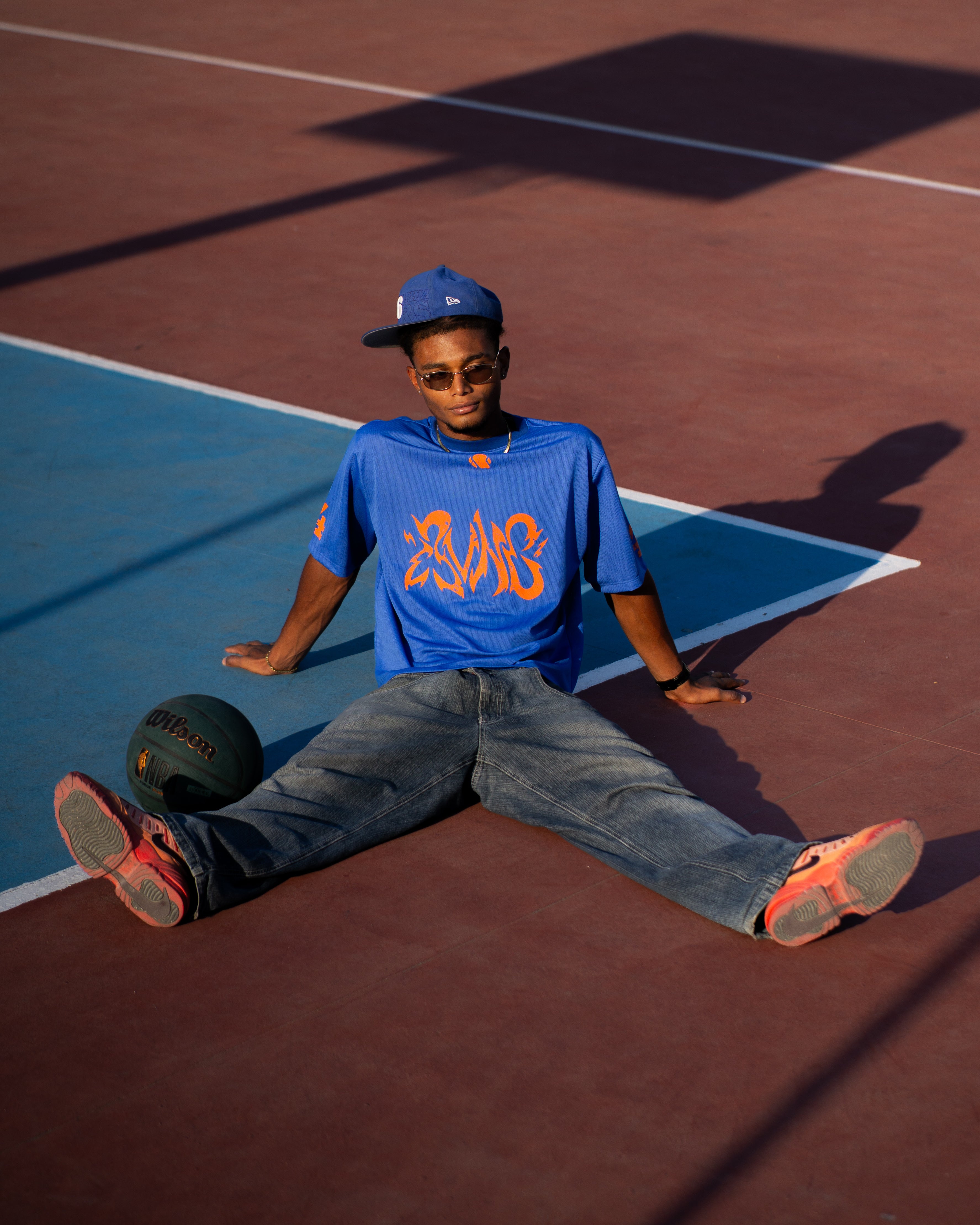 BLUE WORN TEE BY REVENGE