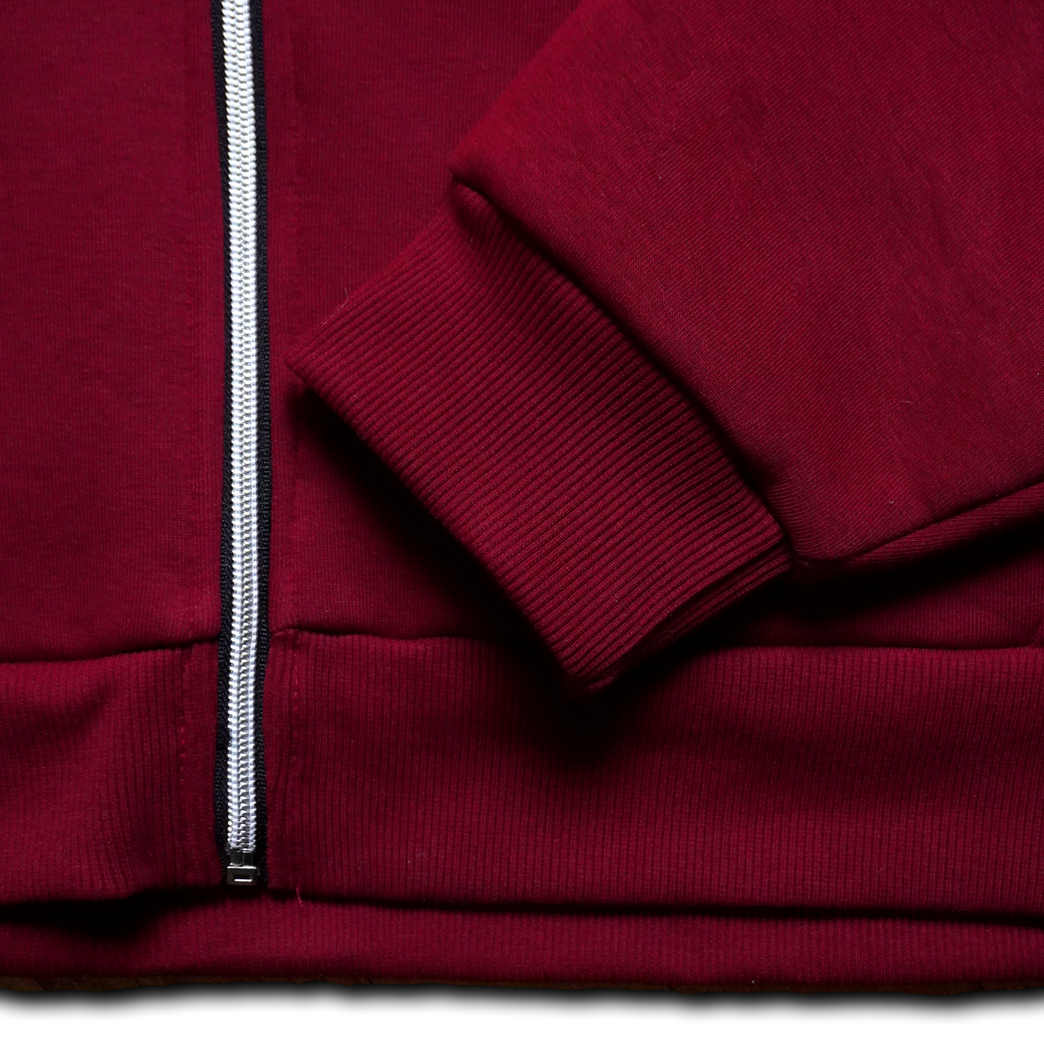 POLAR ZIP HOODIE BORDEAUX (Cropped)