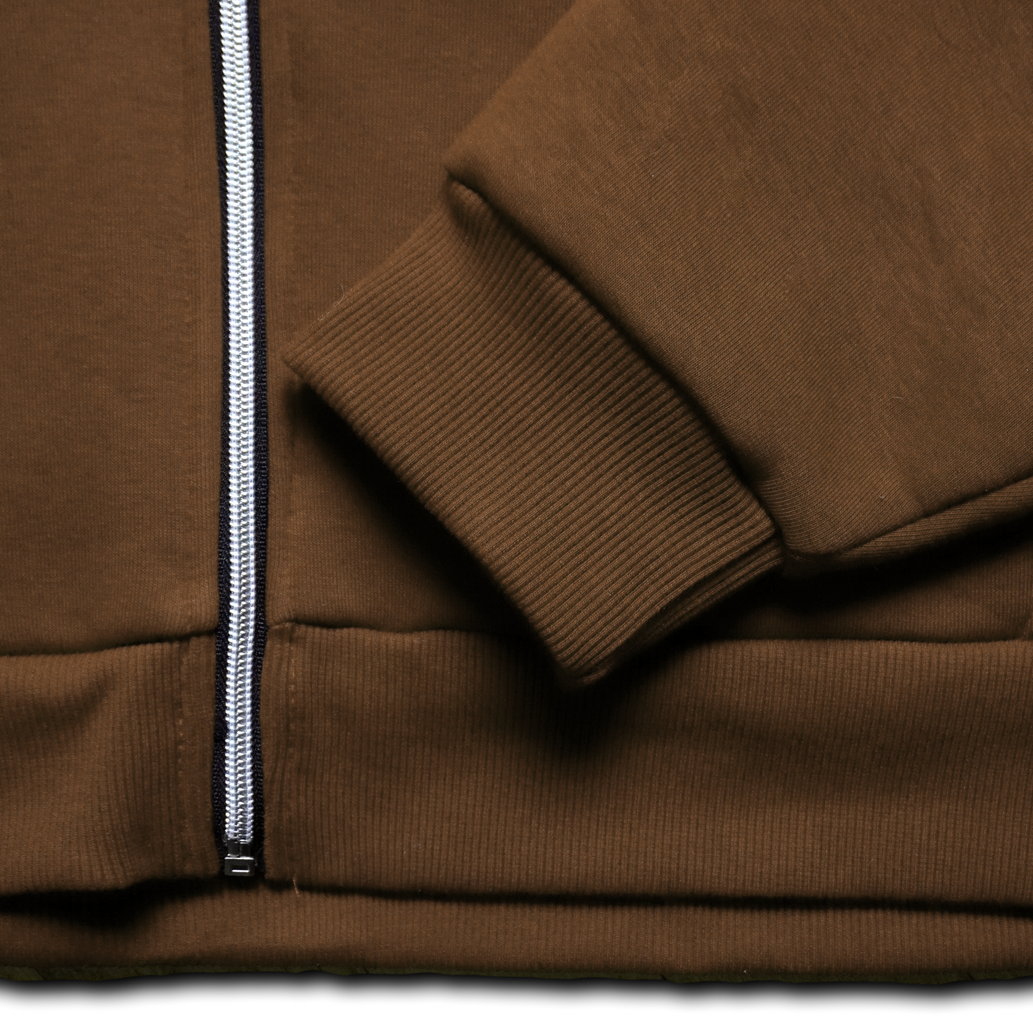 POLAR ZIP HOODIE CHOCOLATE (Cropped)
