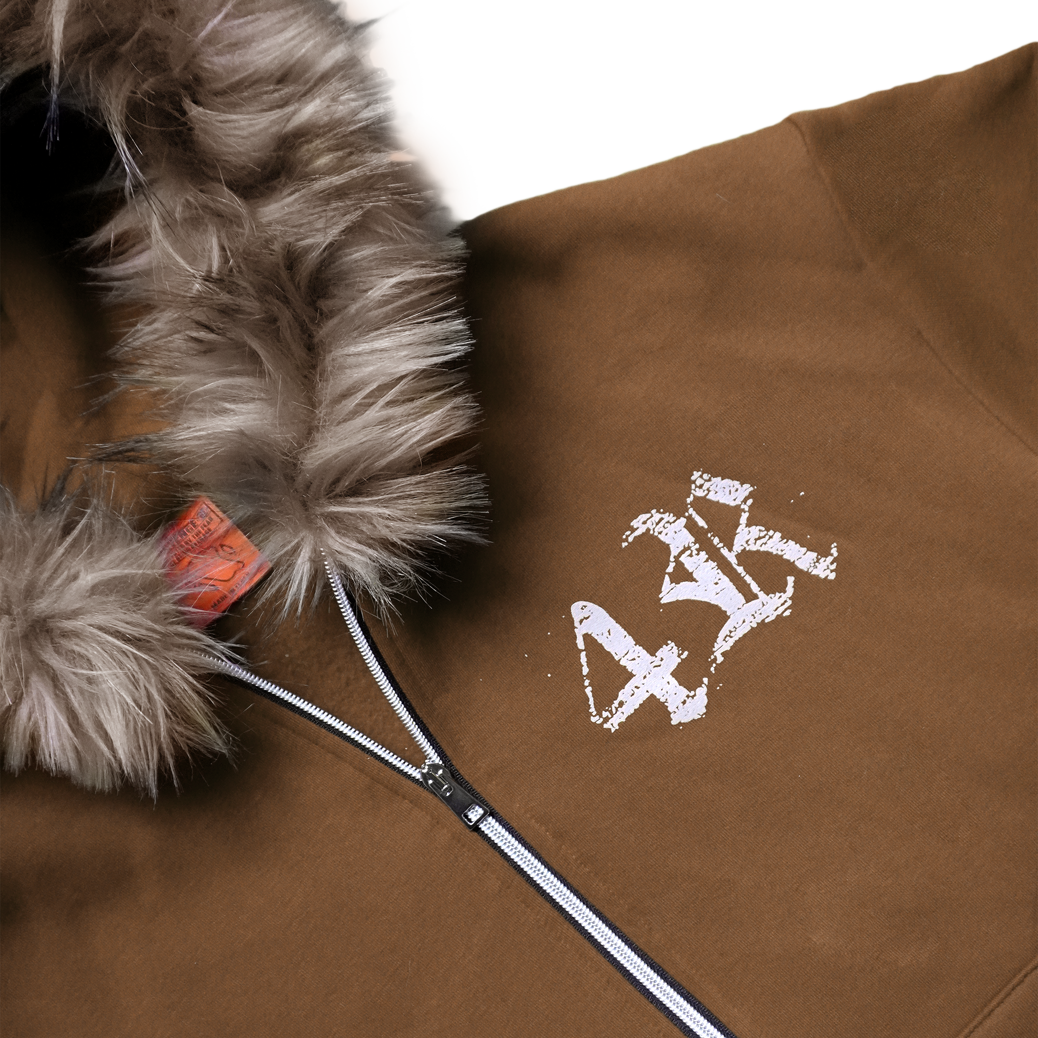 POLAR ZIP HOODIE CHOCOLATE (Cropped)