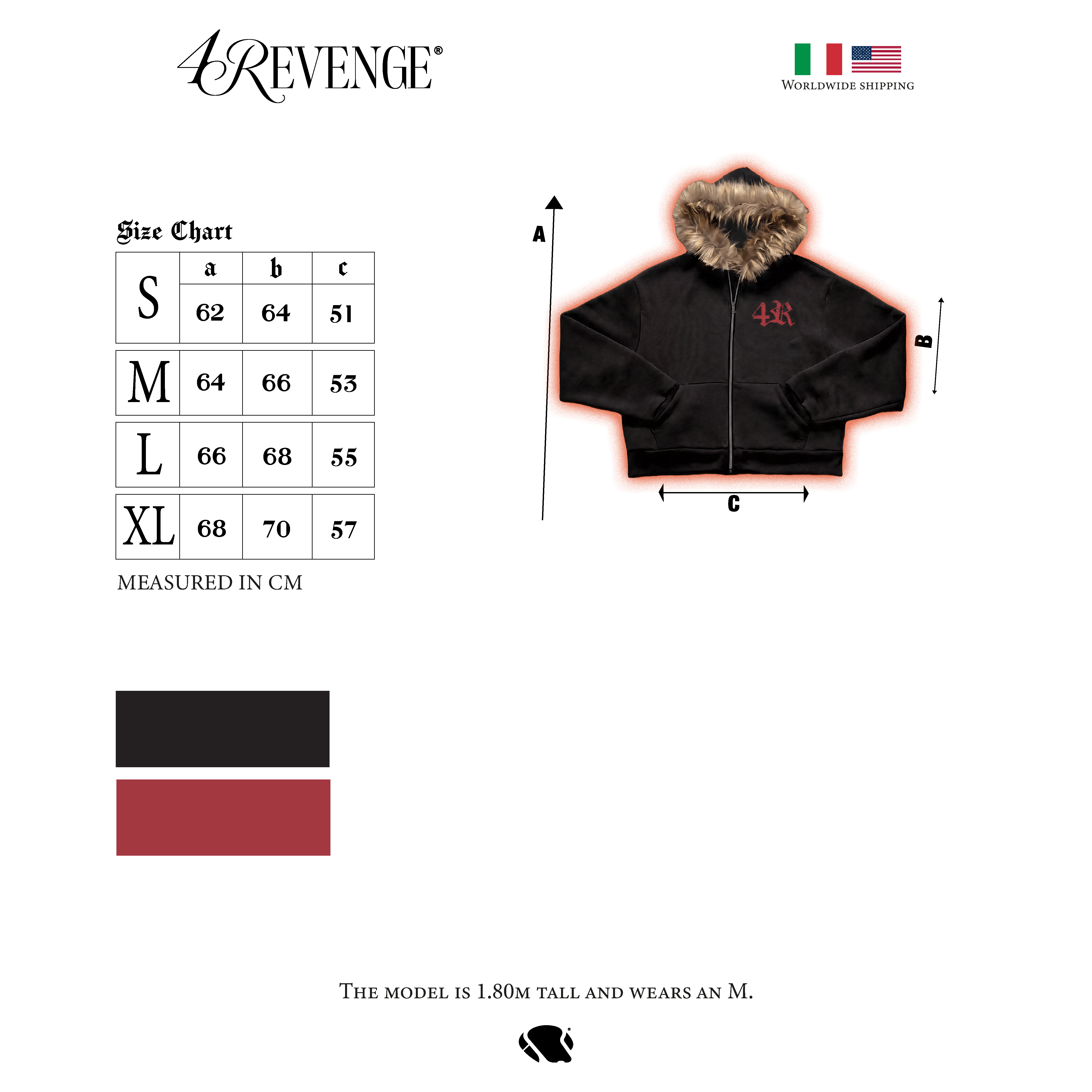 POLAR ZIP HOODIE BORDEAUX (Cropped)